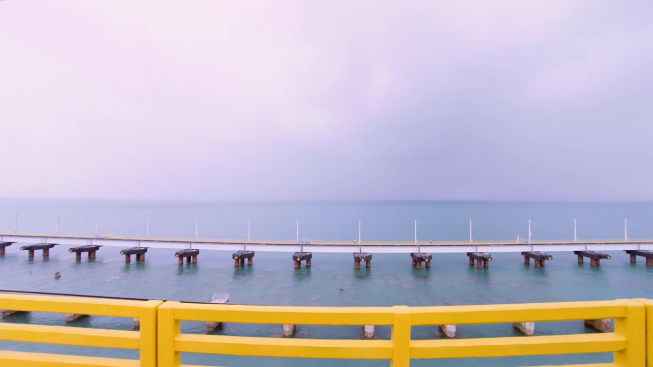 Puente Pamban en el Estrecho de Palk en Rameshwaram, Tamil Nadu, India
