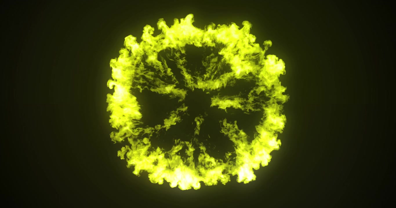 Digitale animatie van exploderende vuuruitbarsting 4k