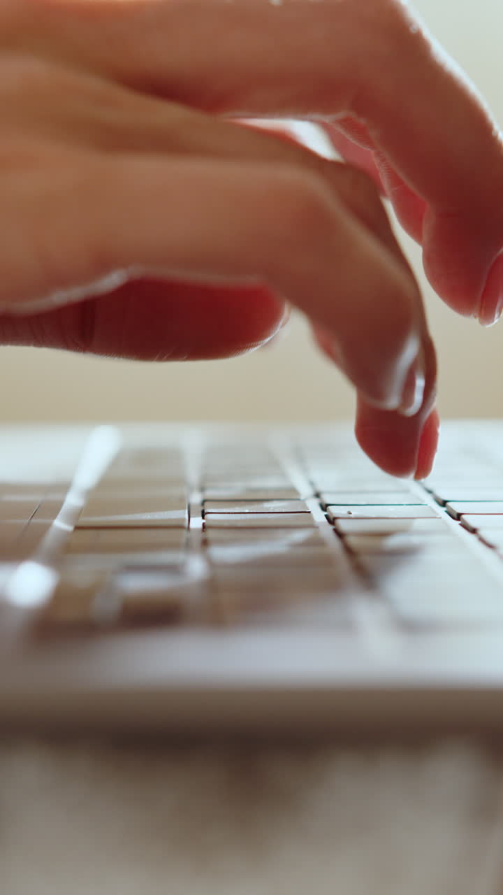 Laptop keyboard closeup