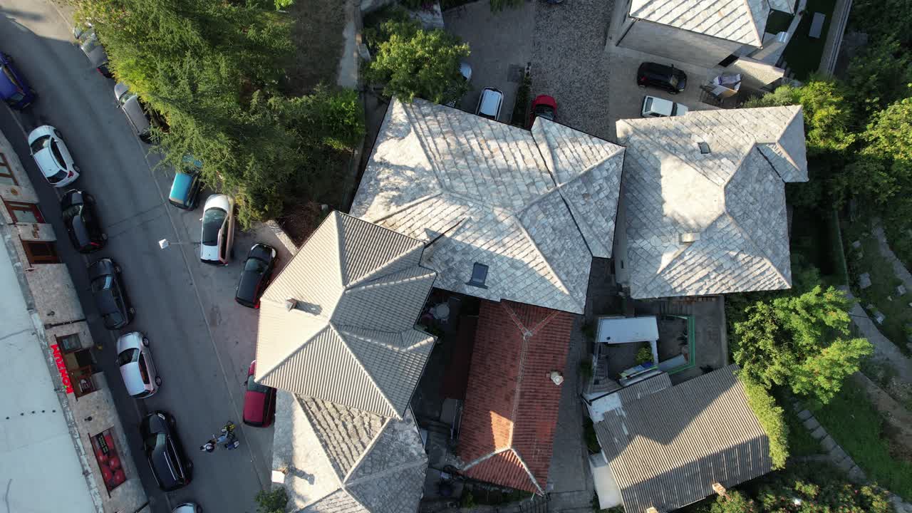 vista de la ciudad en el techo del edificio