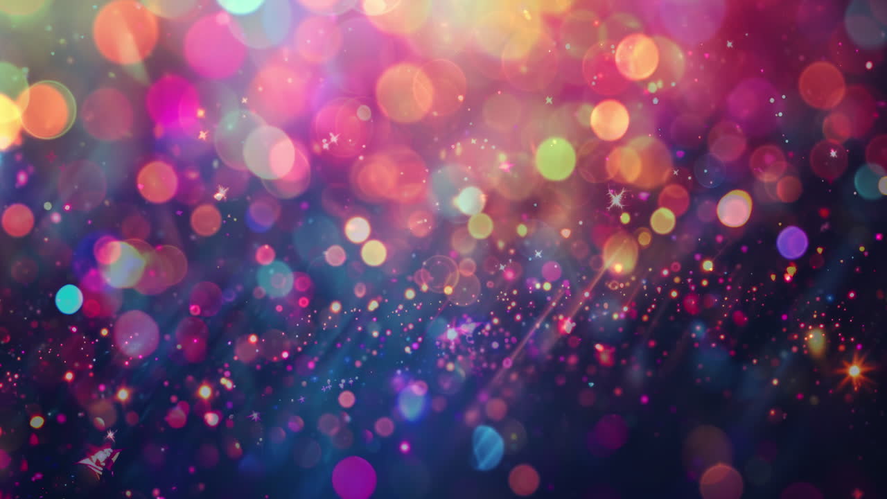 구름과 흐릿한 보케 빛