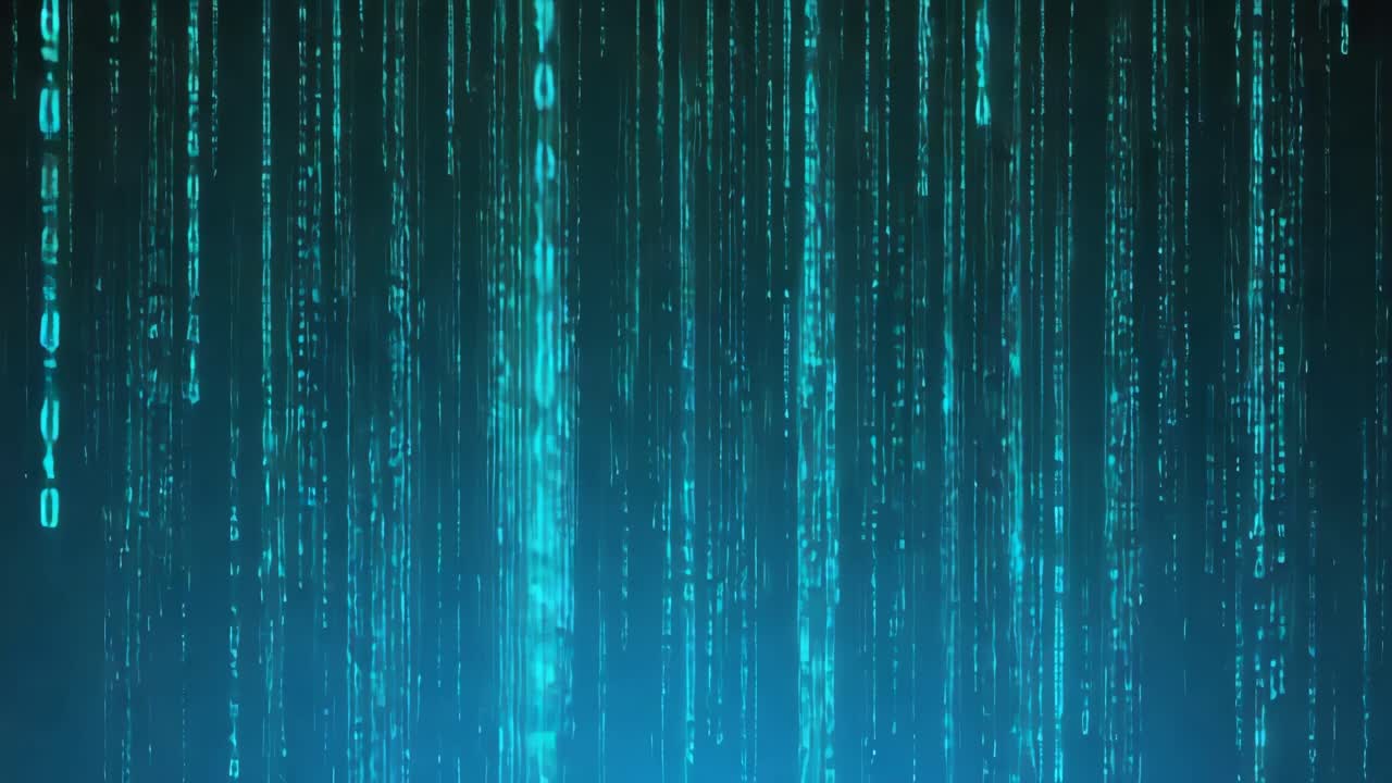 Digital Matrix Code Rain Background