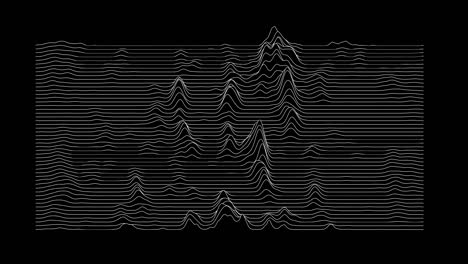 ondas de audio de líneas en telón de fondo negro. oscilación de ondas de música abstracta. visualización de ondas de sonido futuristas. muestra de tecnología de música sintética. impresión de melodías.