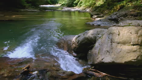 arroyo rocoso en el bosque