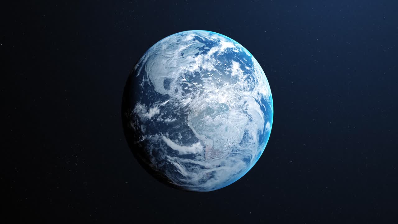 animación de la tierra en el espacio 4k