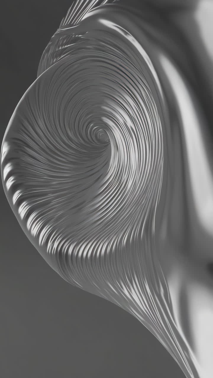 Abstract Metallic Swirl with Textured Ribs