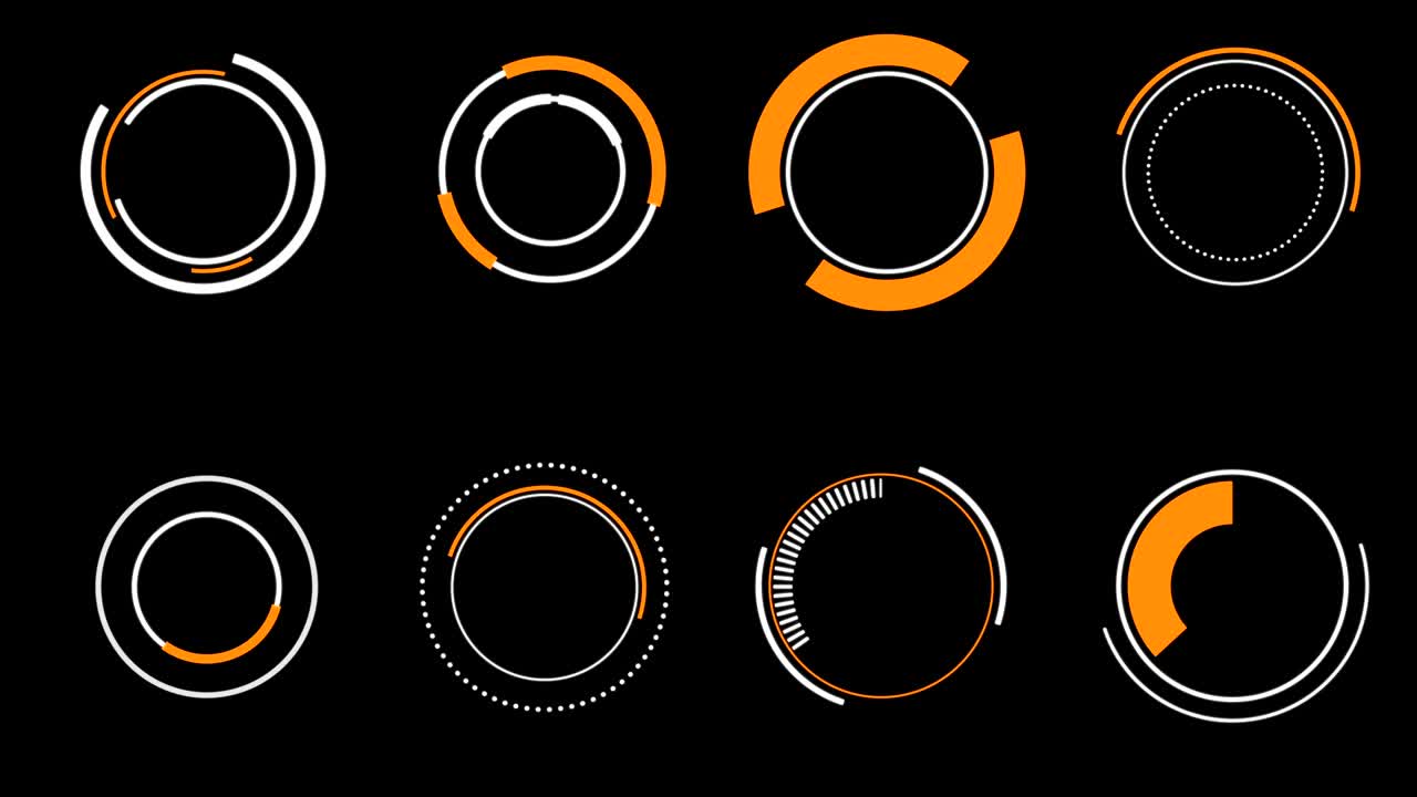 establecer elementos de animación gráfica futurista para la interfaz de usuario.