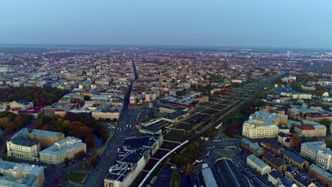 Riga-Central-Station,-Railway-And-City-In-Riga,-Latvia