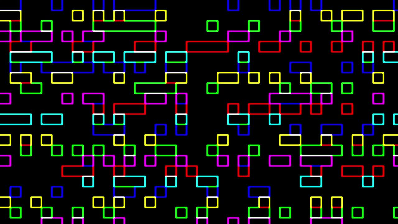 señal de cuadrados digitales multicolores