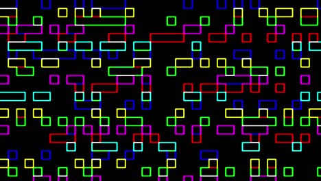 señal de cuadrados digitales multicolores