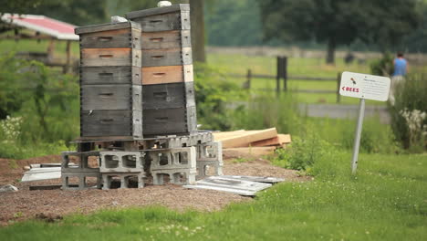 Old-boxes-stacked-outside-a-community-garden