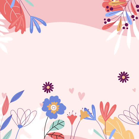 floral background with pink and pastel colors