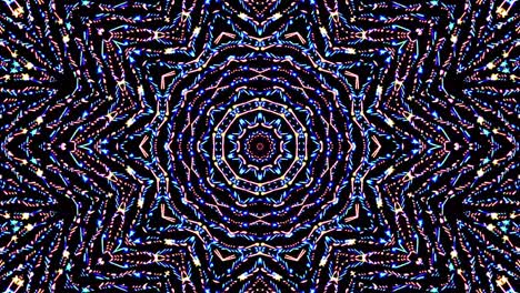 hermoso caleidoscopio abstracto que brilla, una luz radiante que regula los movimientos sutiles