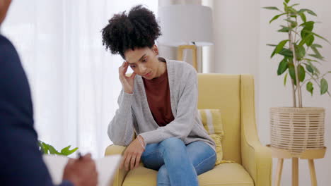 woman, counseling and psychologist for depression