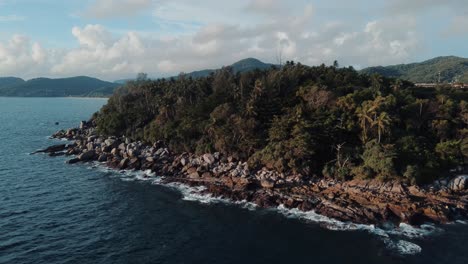 tropical forest coastline in thailand