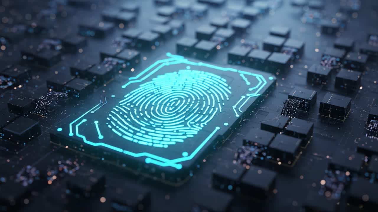 Analyzing Advanced Fingerprint Technology on a Digital Surface: A Stunning Visualization of Fingerprint Recognition and Data Processing Innovations