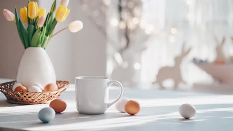 easter morning cozy scene