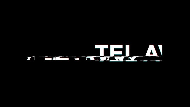 TEL AVIV Glitch Effect Text Digital TV Distortion 4K Loop Animation