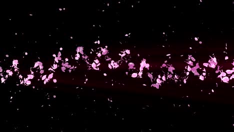 espiral partícula brillante de las flores de cerezo. patrón sakura. baile de cerezo japonés. vórtice de pétalos rosados. animación de bucle abstracto.