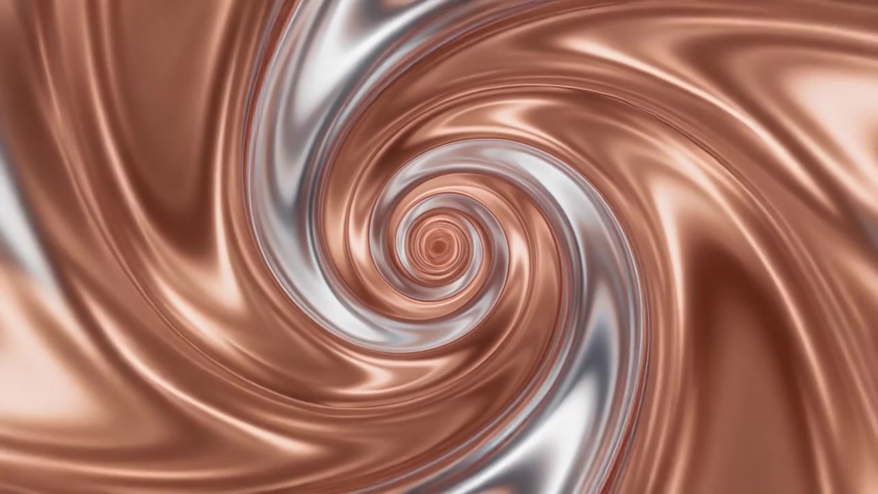 Texture Astratta di Metallo Liquido Vorticoso in Rame e Argento