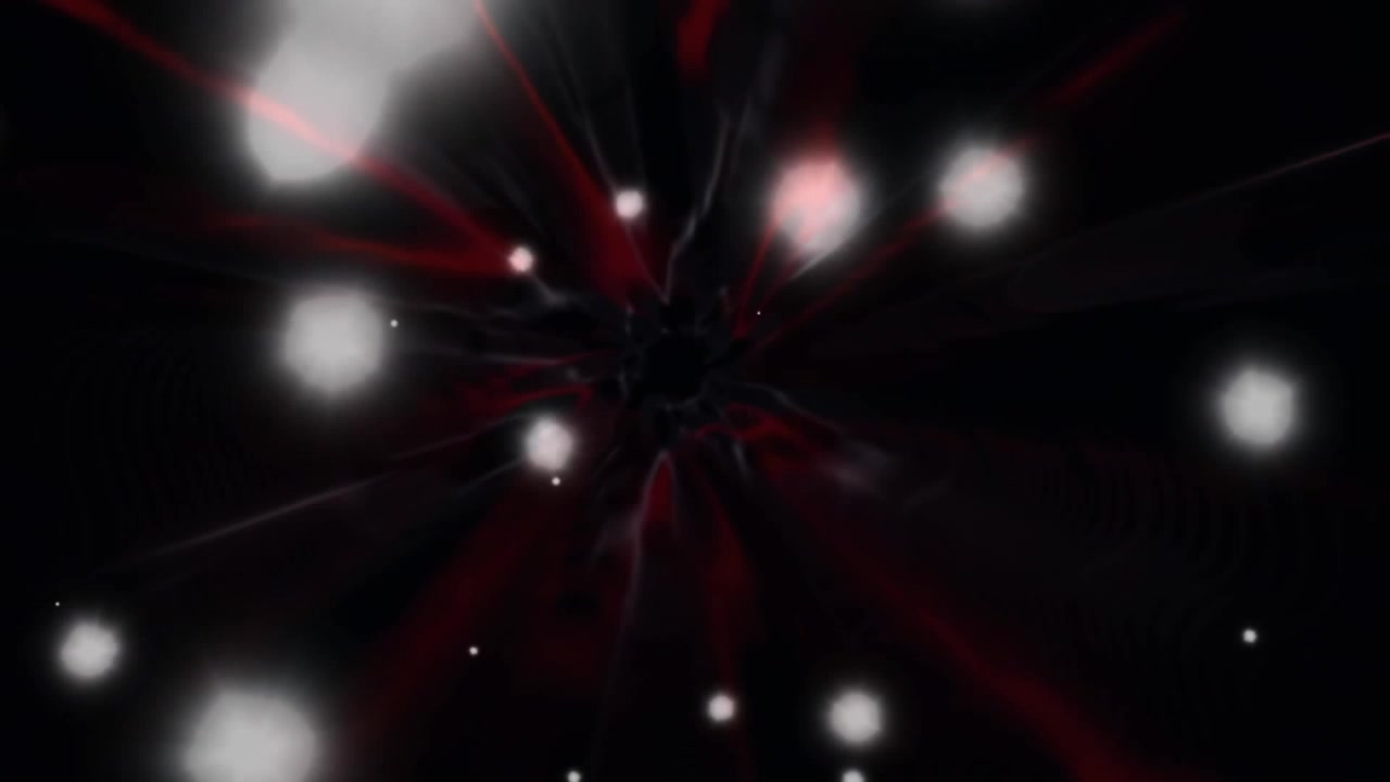 Animation af lyspletter over lysspor på sort baggrund