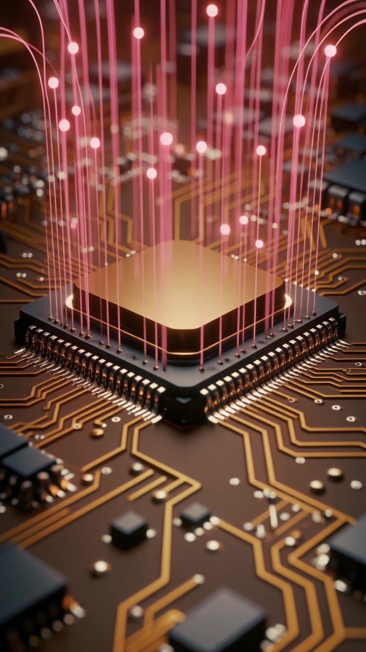 Gegevensverwerking op een Computerprocessorchip met Gloeiende Lichtsporen