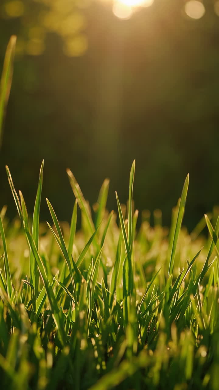 primer plano de la hierba a la luz del sol