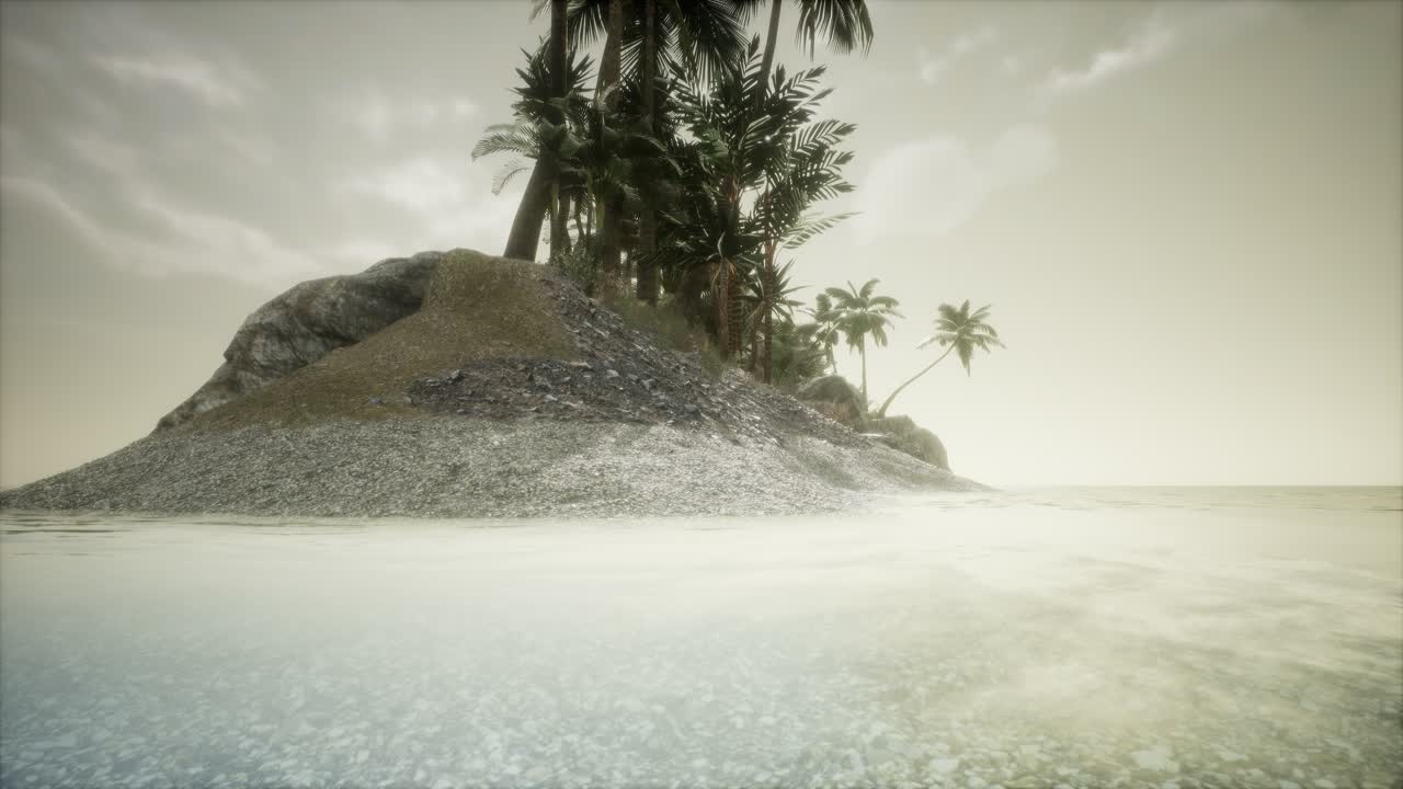 Soft twilight of the amazing tropical marine beach