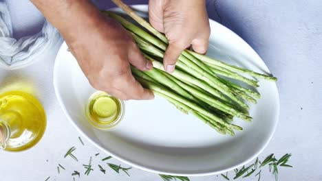 preparación de los espárragos