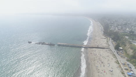 aerial - sunken ship of the pier