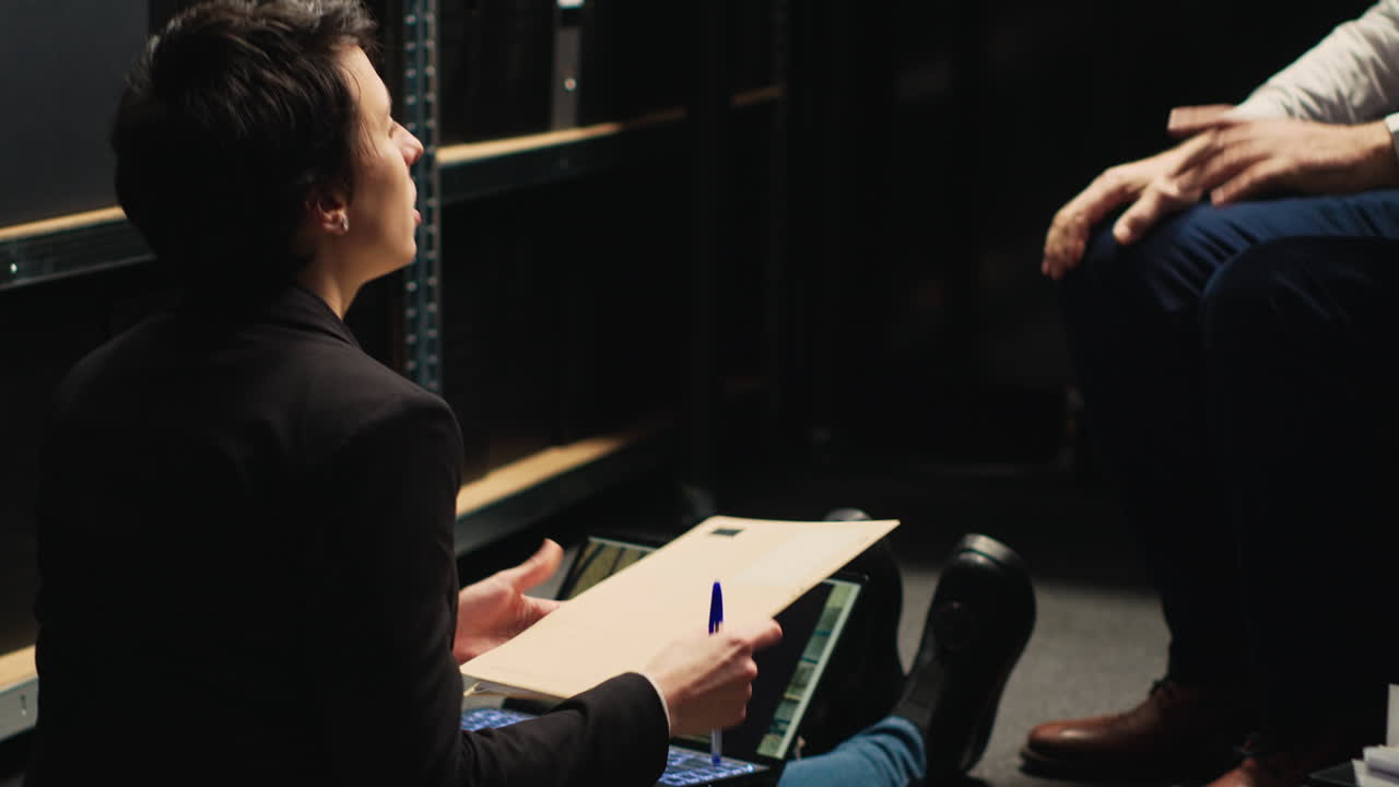 Detectives Investigating a Crime Scene