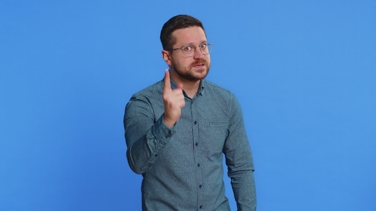 Man having quarrel irritation displeasure blaming scolding for failure asking why this happened