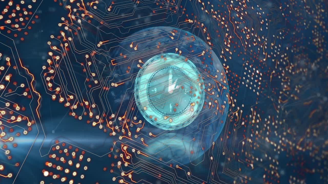 Animation of data processing over globe