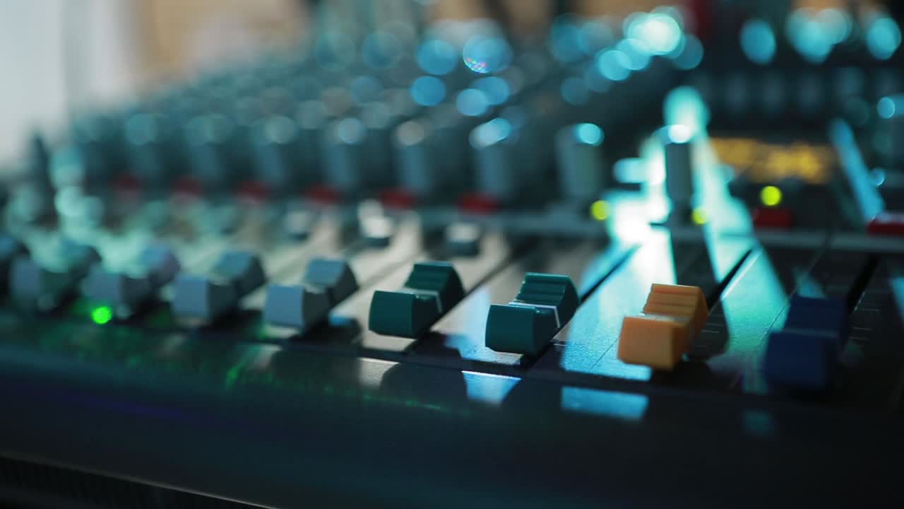 Audio Remote Control Handles. Music equipment for sound mixer control, electornic device