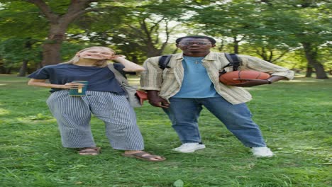 young adults relaxing in a park