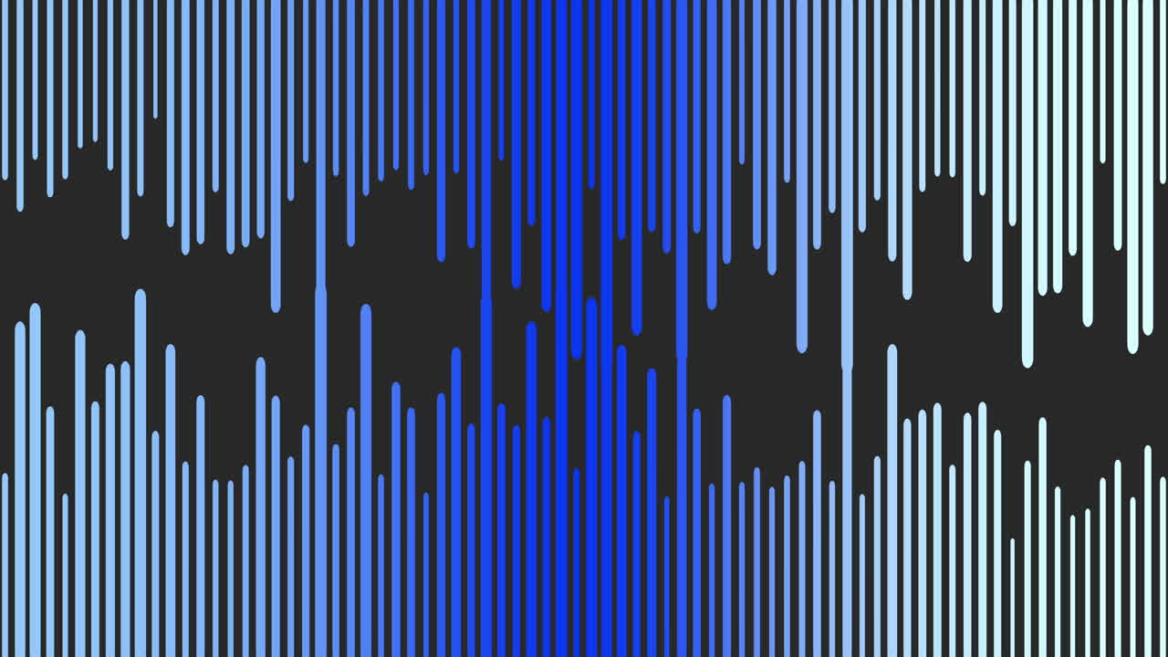 onda sonora azul dinámica sobre un fondo negro llamativo