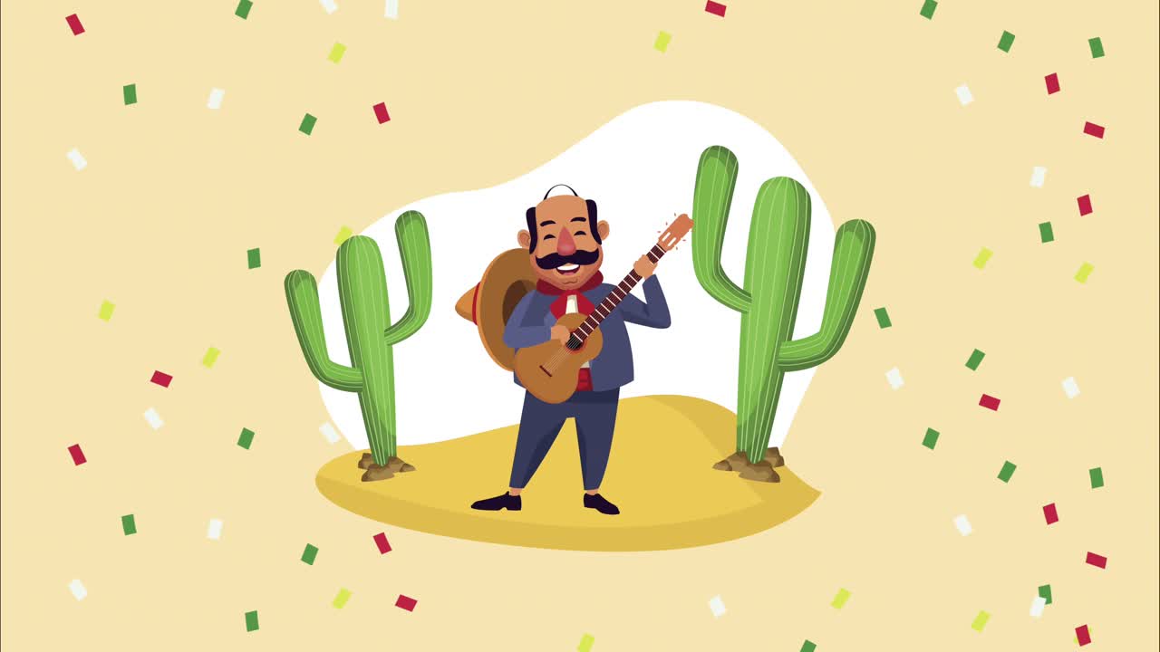 mariachi messicano che suona la chitarra