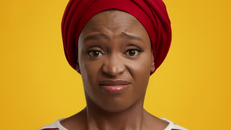 woman with disgust expression