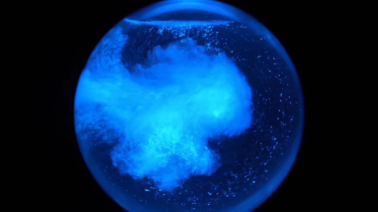 Abstract Blue Light Sphere