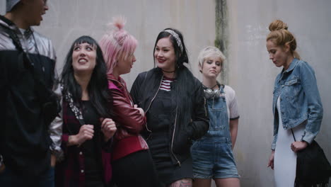 portrait-group-of-multi-ethnic-friends-talking-enjoying-chatting-together-socializing-young-college-students-wearing-stylish-urban-fashion-human-individuality-slow-motion