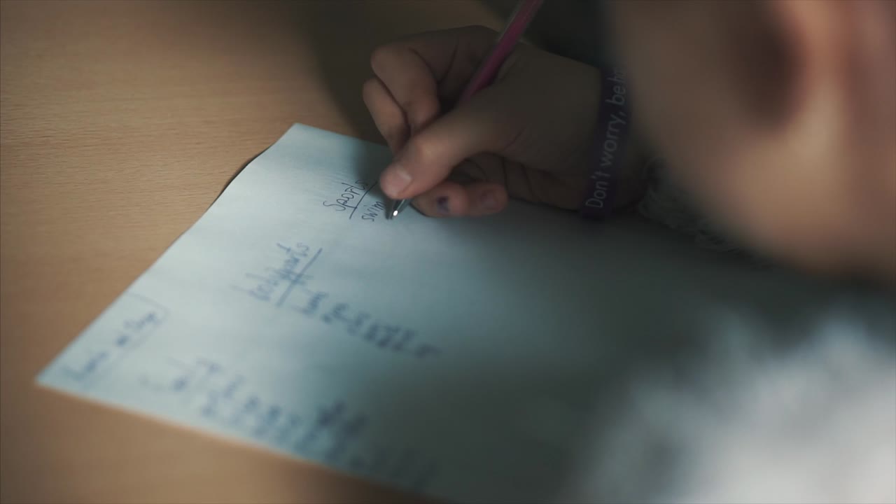 barn som gjør lekser