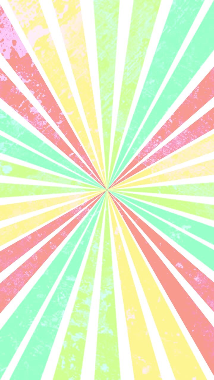 Animated Pastel Sunburst Pattern with Distressed Grunge Texture
