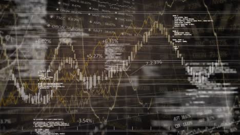 Animación-De-Procesamiento-De-Datos-Y-Diagramas-Sobre-Fondo-Negro