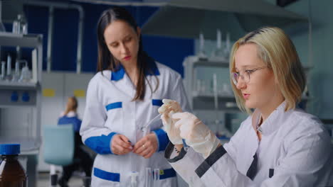 scientists conducting an experiment in a laboratory setting