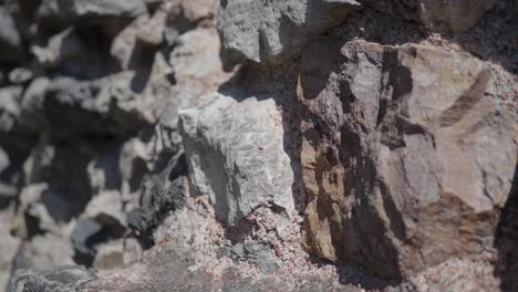 close-up of a stone wall