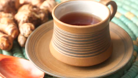 a cup of ginger tea