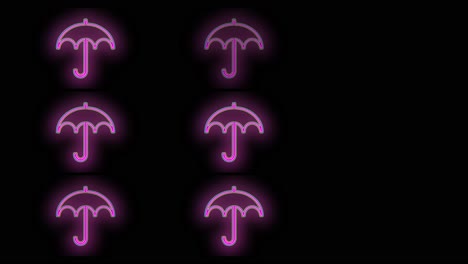 Purple-umbrella-pattern-with-neon-light