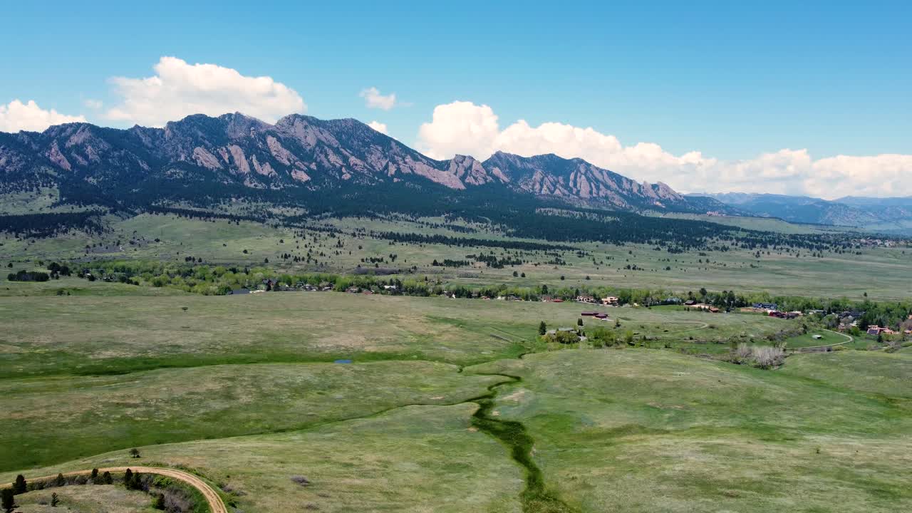Aerial view of Boulder, Colorado mountains