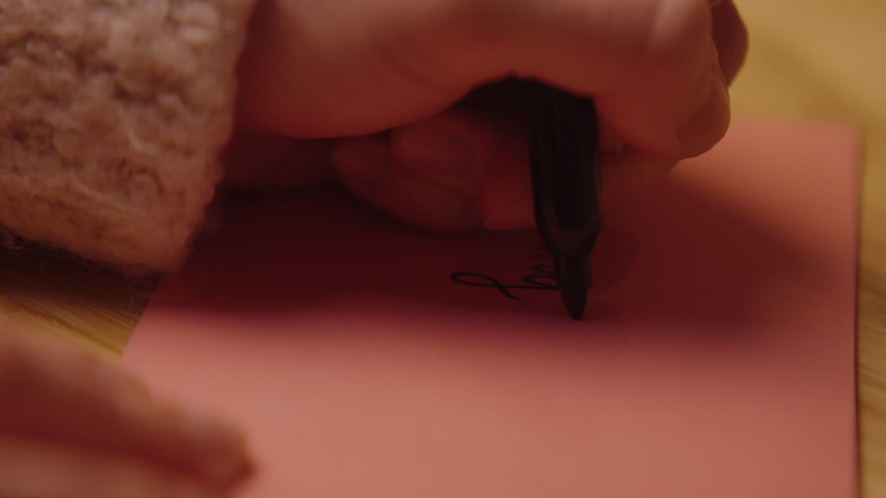 Child writing a letter