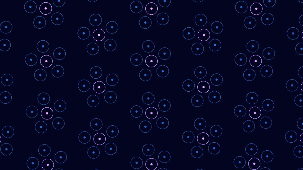 Circular symmetrical pattern in blue and black with overlapping circles
